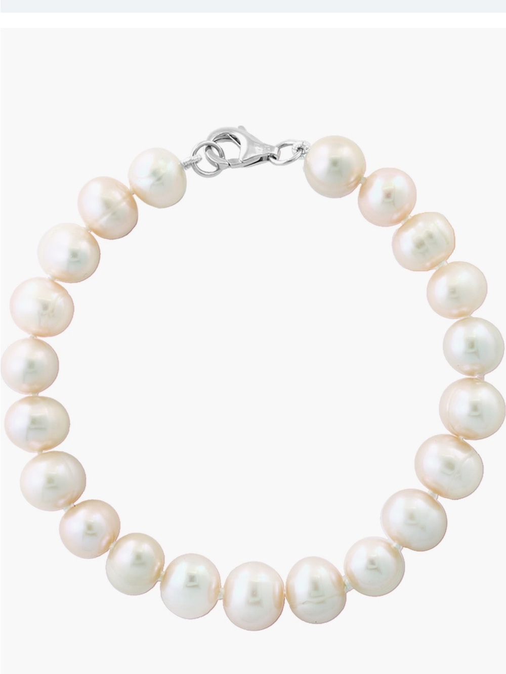 EFFY Classic White Pearl Bracelet with Silver Clasp NWT